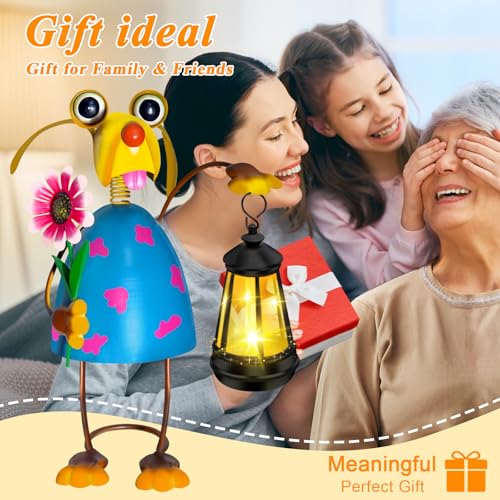 LCHPMY Solar Garden Statue with Lantern,Outdoor Waterproof Dog Decor for Home Patio Yard Lawn, Dog Lover Gifts for Women Mom Grandma by LCHPMY - Image 6