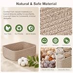 3 Pack Small Baskets for Organizing, Woven Storage Baskets for Shelves - Image 4
