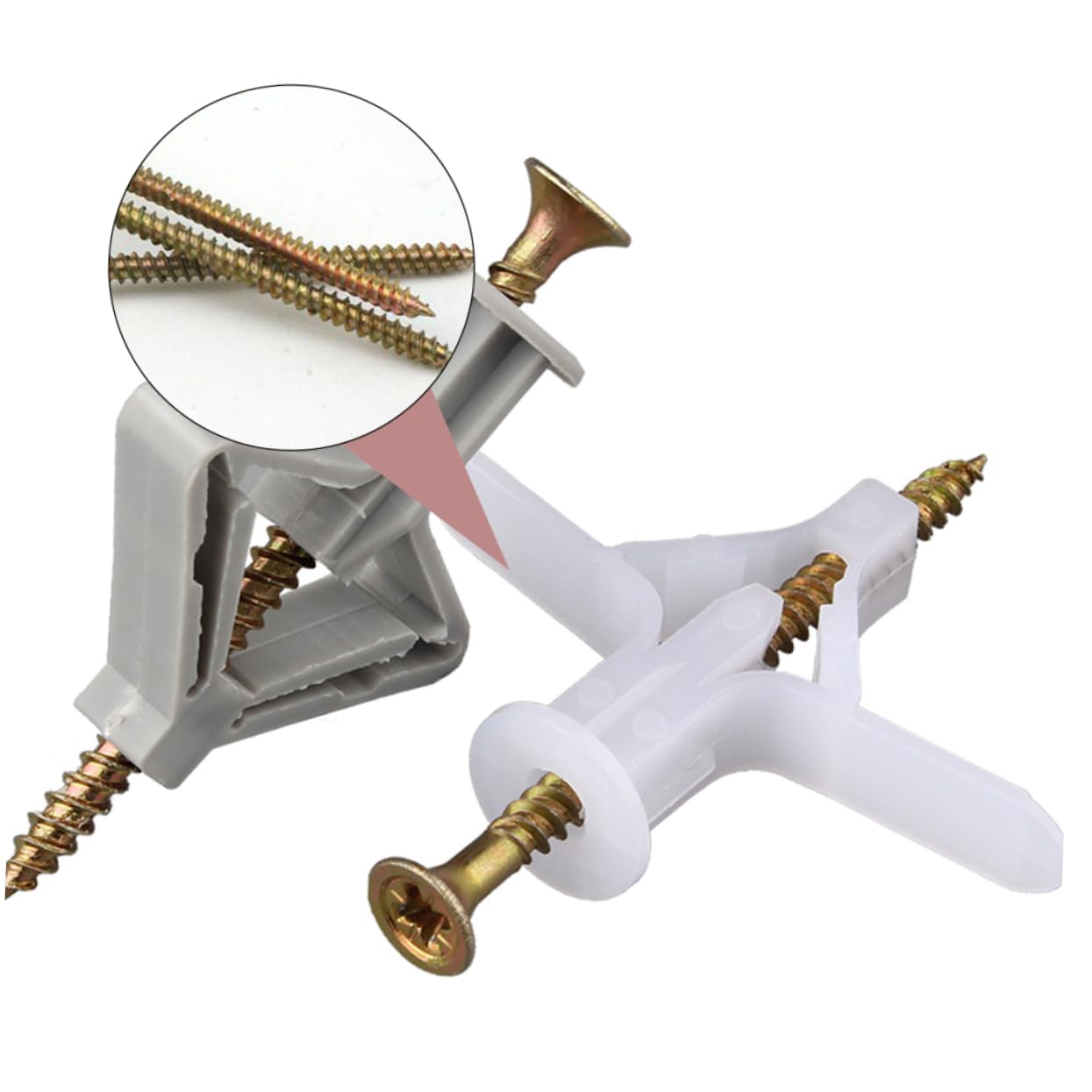 FUNOMOCYA Board Fastener Accessories 250pcs M8x38 Expansion Tube Plastic Bulge Plug and Convenient