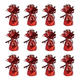 Beistle 50804-R 12-Piece Red Metallic Wrapped Balloon Weights