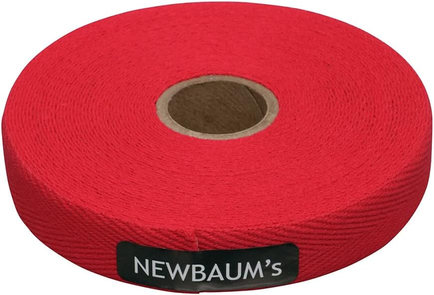 Newbaum's Cotton Cloth Tape, 30ft Roll (Grip Tape for Lyra Hoop, Trapeze and Bike Handlebars) (Bright Red)
