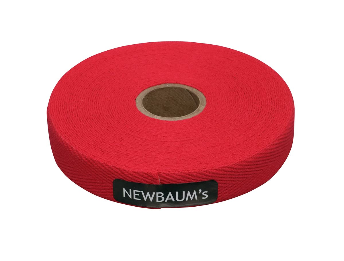 Newbaum's Cotton Cloth Tape, 30ft Roll (Grip Tape for Lyra Hoop, Trapeze and Bike Handlebars) (Bright Red)