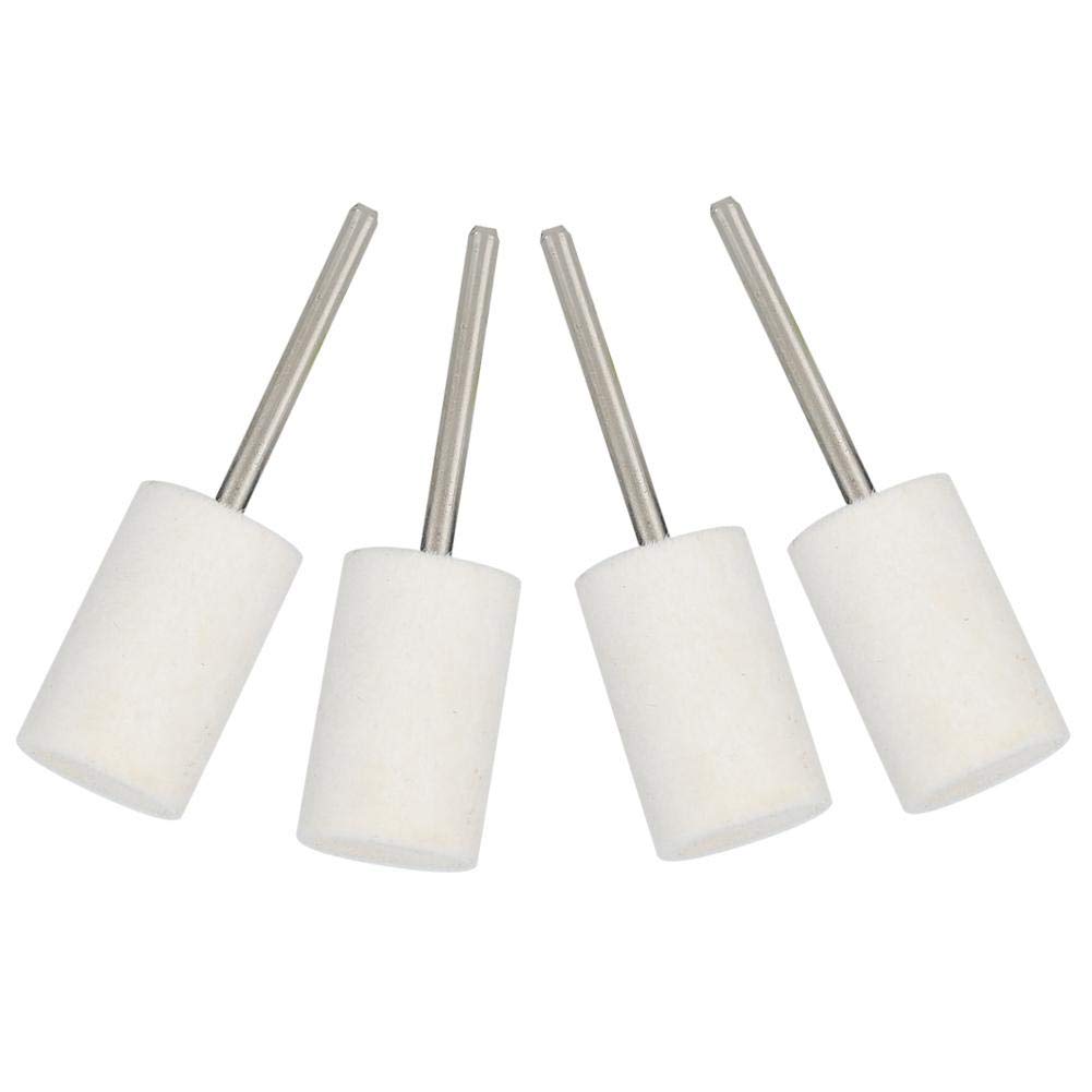 20pcs 2.35mm ruote lucidanti in feltro di lana, gambo lana lucidatura lucidatura mola testa gioielli strumento di lucidatura accessorio per acciaio inossidabile, prodotti in legno