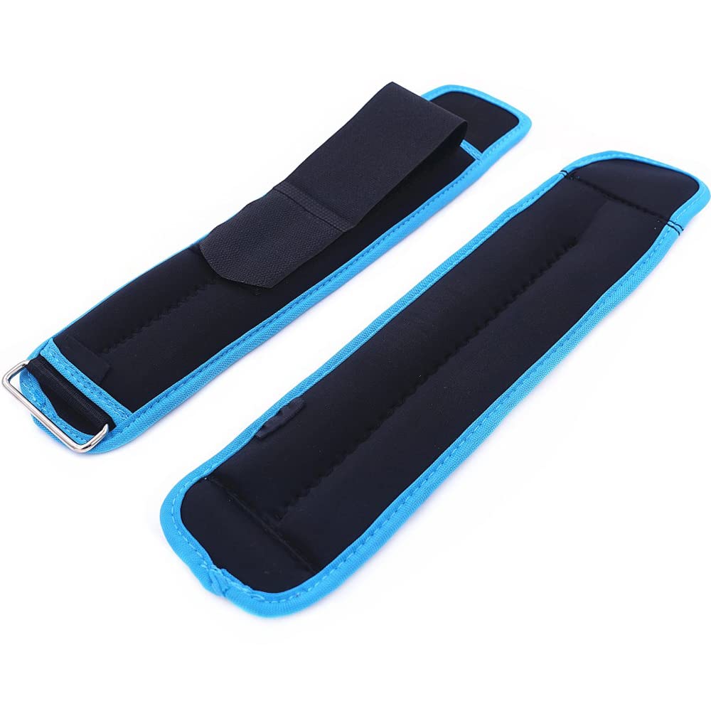 1Pair Pesi da Polso Regolabili per Caviglia in Ferro Borsa Pesi con Imbottitura in Neoprene per Esercizio Fitness Corsa,Anti Slip Ankle,2KG