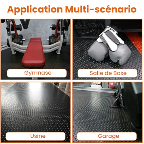 mosegor Gummimatte Noppenmatte Meterware 100x 500cm Gummiläufer Noppen Bodenmatte als Werkstattboden Gummi-Matte Antirutschmatte für Keller, Werkstatt, Garage|Stärke: 3mm (A)