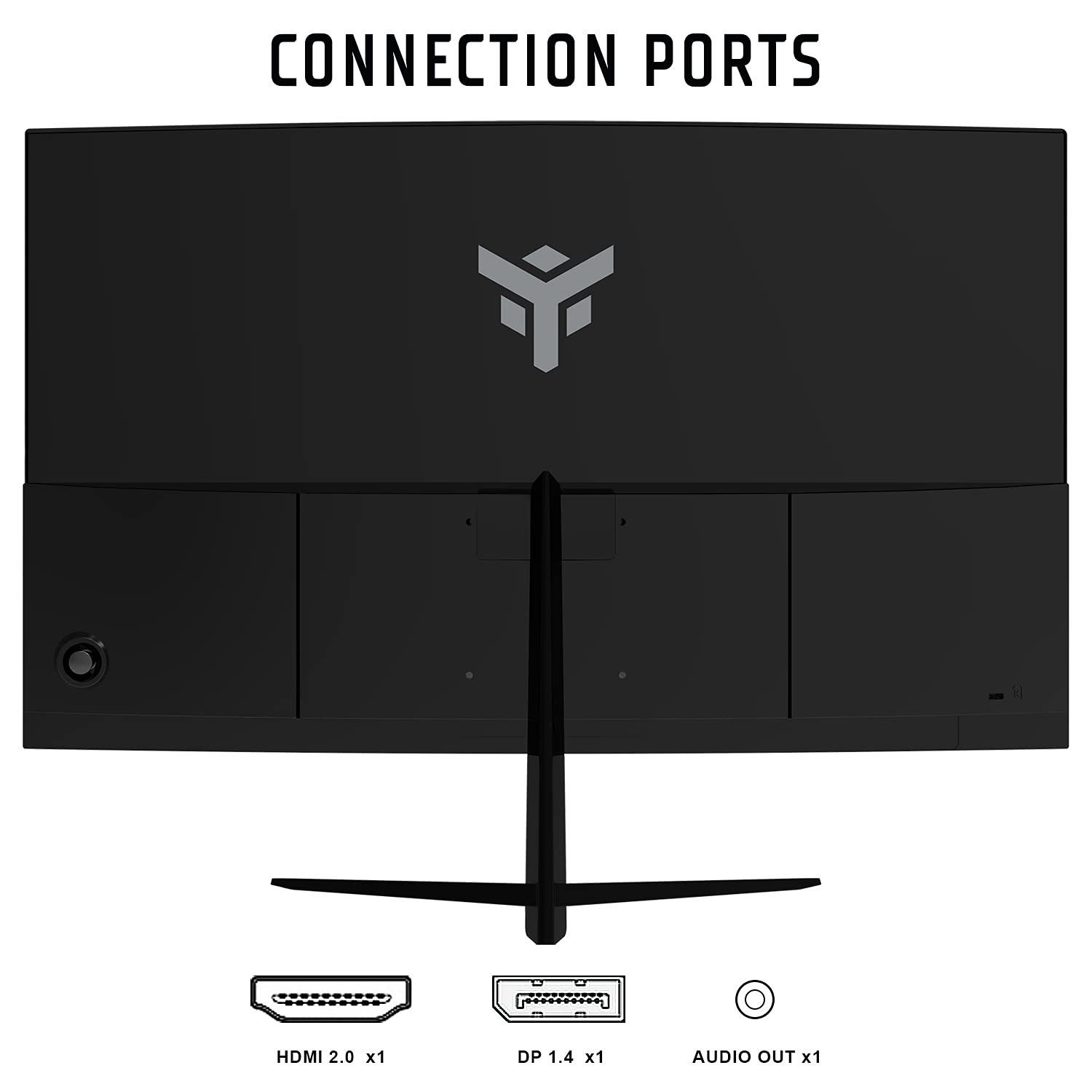 Itek Monitor GGF Gaming, Flat, 23.8" 1920x1080 (Full HD), 16:9, HDR 10, VA, 165Hz, 1ms, FreeSync, G-Sync, HDMI, Display Port, Audio, Altoparlanti incorporati, Nero