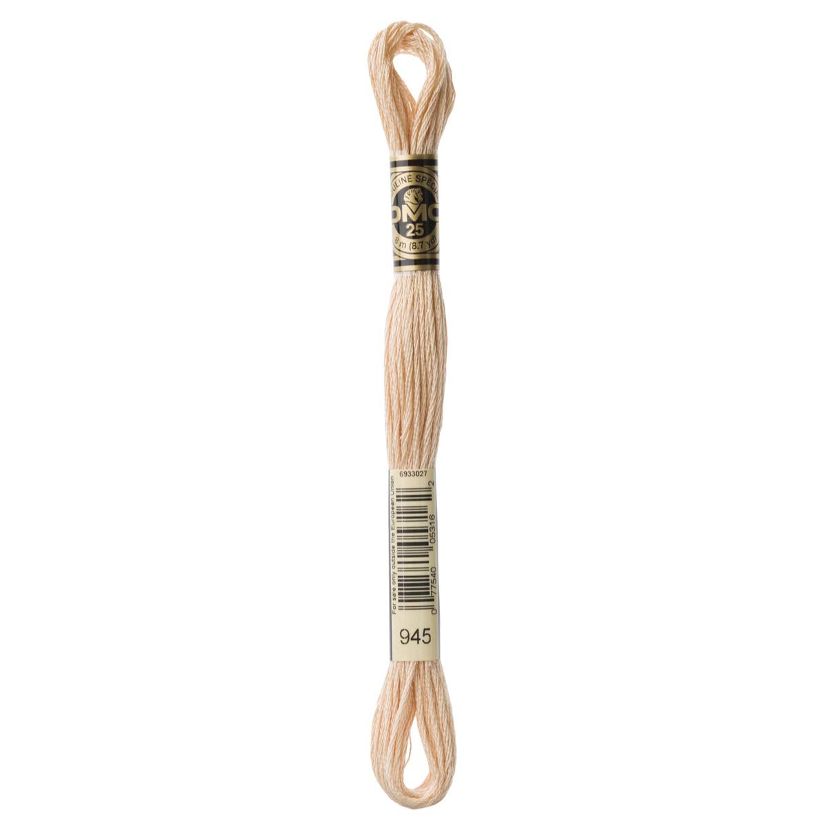 DMC Embroidery Floss Mouline Stranded Cotton Thread for Hand Embroidery and Sewing - Colour No: 945-6 x 8m Skeins — image 1