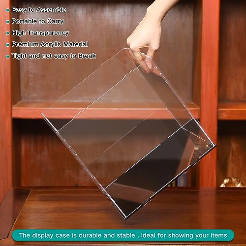 image for Yungyan 2 Sets Clear Self Assembly Acrylic Display Case for Collectibl