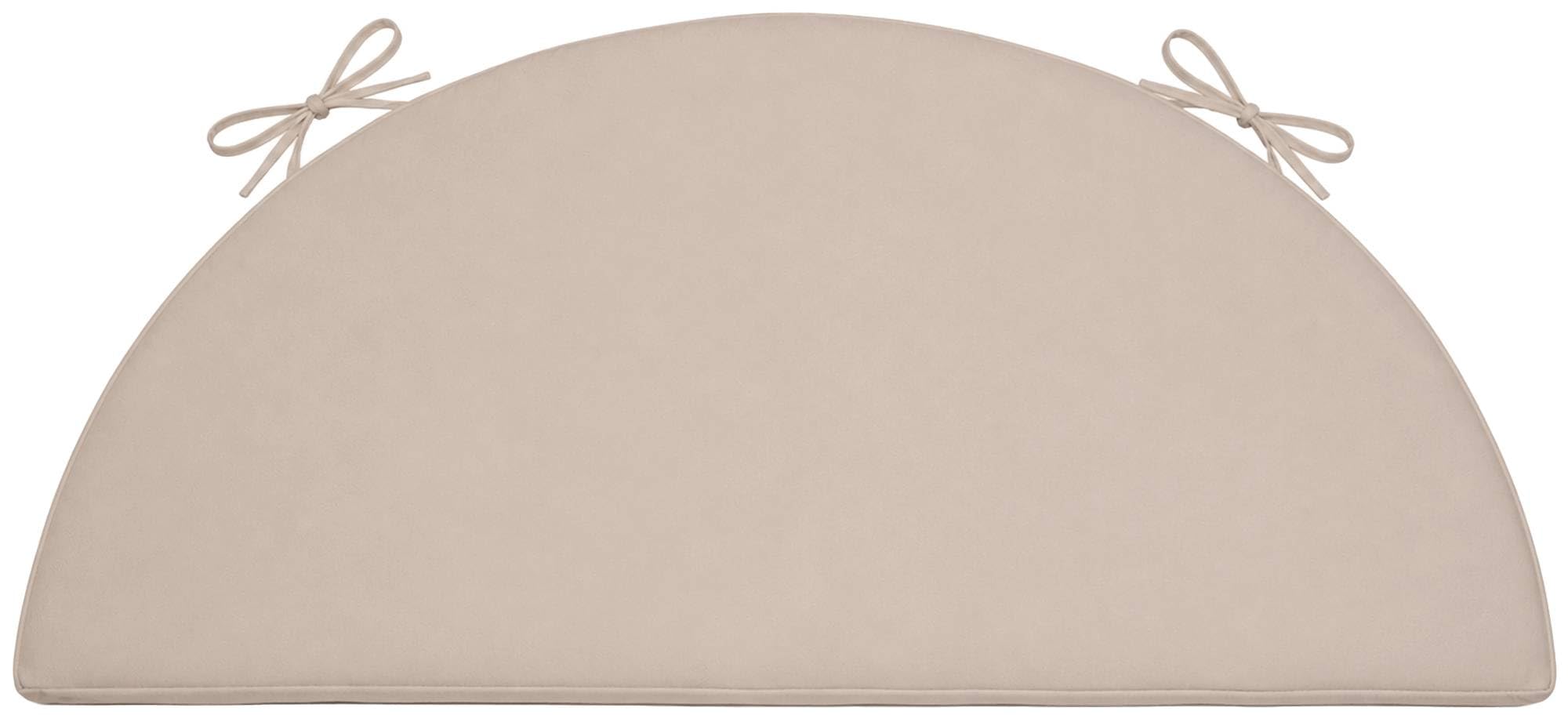 CLP Coussin de Banc Demi-Lune pour pavillon Rosie, Rembourrage 5 cm, Housse Amovible & Attaches, 115x57 cm Couleur crème