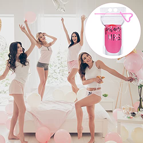 Patelai 16 Pcs Bachelorette Drink Pouch Cup con Sorbete miniatura 5
