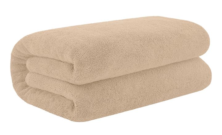 Topify Premium Bath Sheets Set Pack of 2 | Soft Cotton Bath Sheets 90x180 cm, 600 GSM | Soft Feel, Quick Dry, Highly Absorbent Durable Sheets, Perfect for Daily Use | Lightweight Spa Sheet (L)