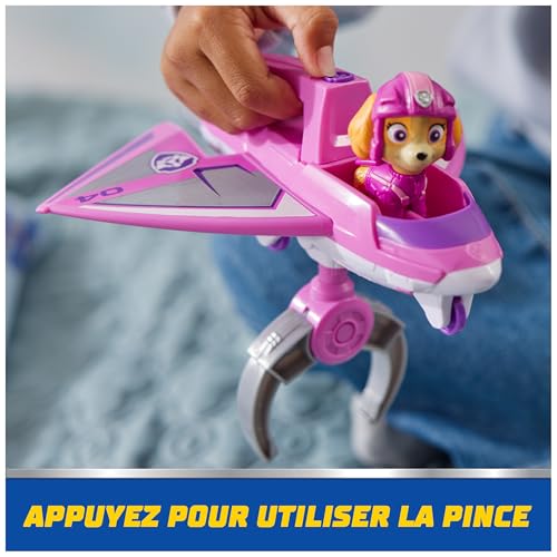 Paw Patrol - Pat Patrouille - Véhicule Figurine Stella Air Rescue - Voiture Figurine À Collectionner - Projectiles Mission Voltige - Pat Patrouille Véhicule - Voiture Enfant - Jouet Enfant 3 Ans Et +