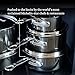 Hestan NanoBond Molecular Titanium Saucepan with Lid, 2-Quart - PFAS-Free Stainless Steel, 4x Stronger, 1050°F Oven Safe, Induction Compatible, Handcrafted Italy