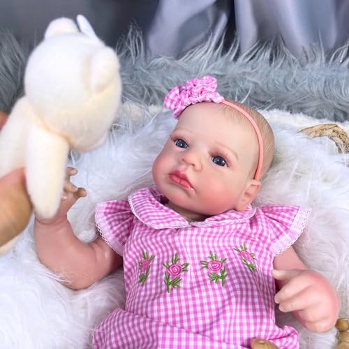 Muñeca Reborn Lifelike 20 Pulgadas Cuerpo Suave y Ojos Azules miniatura 2