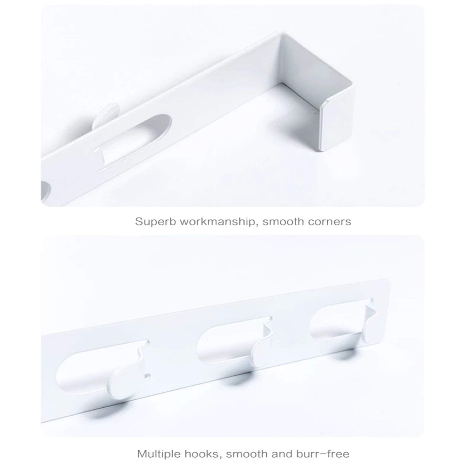 Selbstklebende Haken Türhaken Türhaken Ordnungsorganizer für Zuhause Hängende Halterhaken Küche Badezimmer Werkzeuge Solide und robust (Color : Black, S