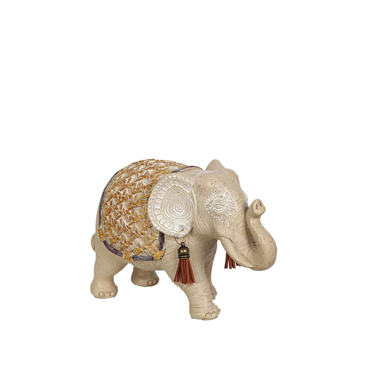 Romimex Beige Natural Polyresin Elephant Figurine 9 x 13 x 20 cm