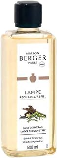 Maison Berger - Under The Olive Tree - Lampe Berger Fragrance Refill Oil for Home Diffusers - Luxury Air Freshener with Jasmine, Oudh & Olive Wood Notes - 16.9 Fl Oz (500ml)