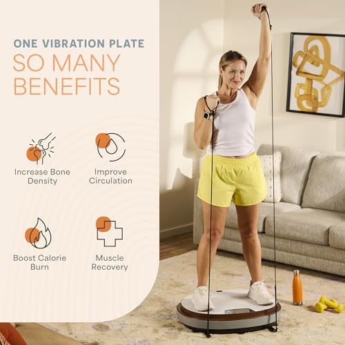 Image of LifePro Vibration Plate Exercise Machine - 4D Motion Vibrating Plate for Enhanced Circulation & Metabolism Boost, Muscle Activation, with Heated Ottoman, Multiple Modes - Elegant Living-Room Machine