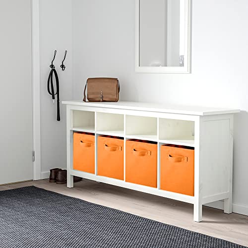powerking Storage Box, 2 Pack Foldable Storage Cubes Storage Box Made of Fabric in Cube Shape, Orange, (PKUS-809-L2) - Image 4