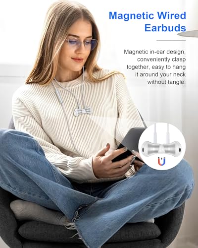 iPhone Ear Buds Wired Lightning Headphones for iPhone 14/14Pro/14Pro Max/13/13 Mini/12/12 Pro/11/XR/8, MFi Magnetic Corded Lightning Earphones with Mic Noise Cancelling Apple Earbuds Wired Ear Pods - Image 5