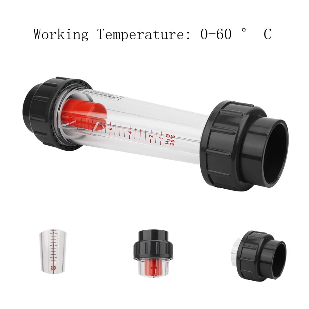 Flussimetro per liquidi, misuratore di Portata Wate 1-10m³/H Tipo di Tubo di plastica Flussimetro per liquidi LZS-50 (D)