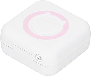 Mini Printer, Portable Thermal C6 Mini Printer Supports 200DPI Resolution Wireless for Photos Label Wrong Question Printing(Pink)