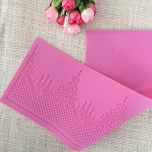 Miniatura 4 de Azúcar joyas comestibles encaje pastel encaje estera en relieve chandelilac textura fondant impresión estera de encaje corona tiara decoración molde