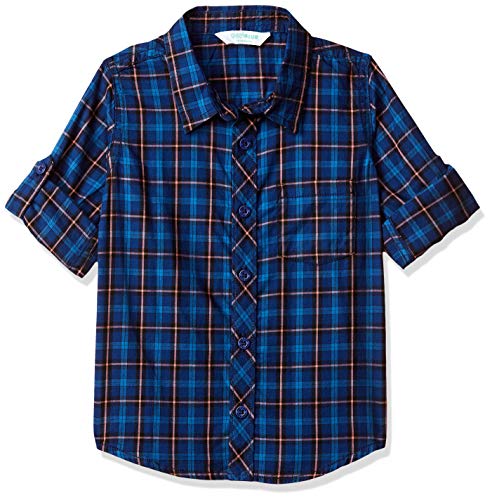 Image of miniklub Boys Multicoloured Regular Fit Checked Casual Shirt