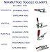 MIKMAYTOO Push Pull Action Toggle Clamps 6 PACK 301AM Latch Anti-slip Hand Tool 110Lbs Holding Capacity Quick Release Clamp … (301AM)