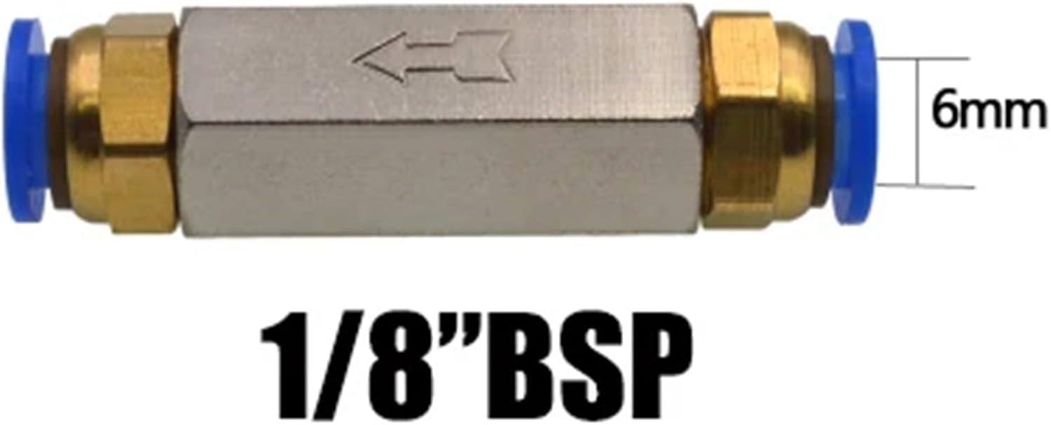Brass One Way Air Check Valve Full Port Pneumatic Non-Return Valve Pipe Fittings for Air Compressor(NO.5)