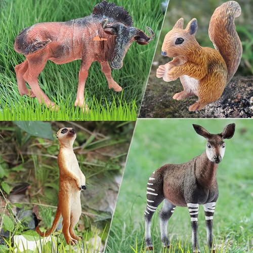 Image of 6 PCS Realistic Wild Jungle Animals Toys for Kids 3+ | Attractive Forest Farm Animals Toy Action Figurine Playset for Boys and Girls Birthday Gifts for Children Educational & Decoration Items