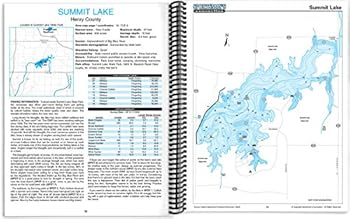 Spiral-bound Indiana Fishing Map Guide for Non-Eastern Book
