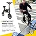 Swagtron Swagcycle SC-1 Folding Electric Bicycle with Collapsible Frame and Handlebar Display, White