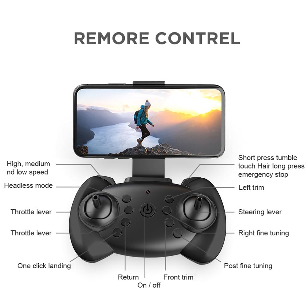 Mini Drone XT8 Con Cámara 4K Y WiFi – Plegable, Modo Sin Cabeza Y Retorno Automático, Ideal Para Fotografía Aérea Desde 14 Años