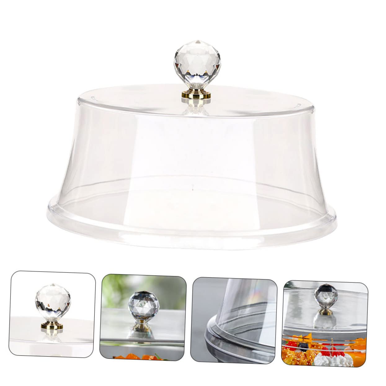 Couvercle à Gâteau Rond Transparent en Ps pour Protection Alimentaire