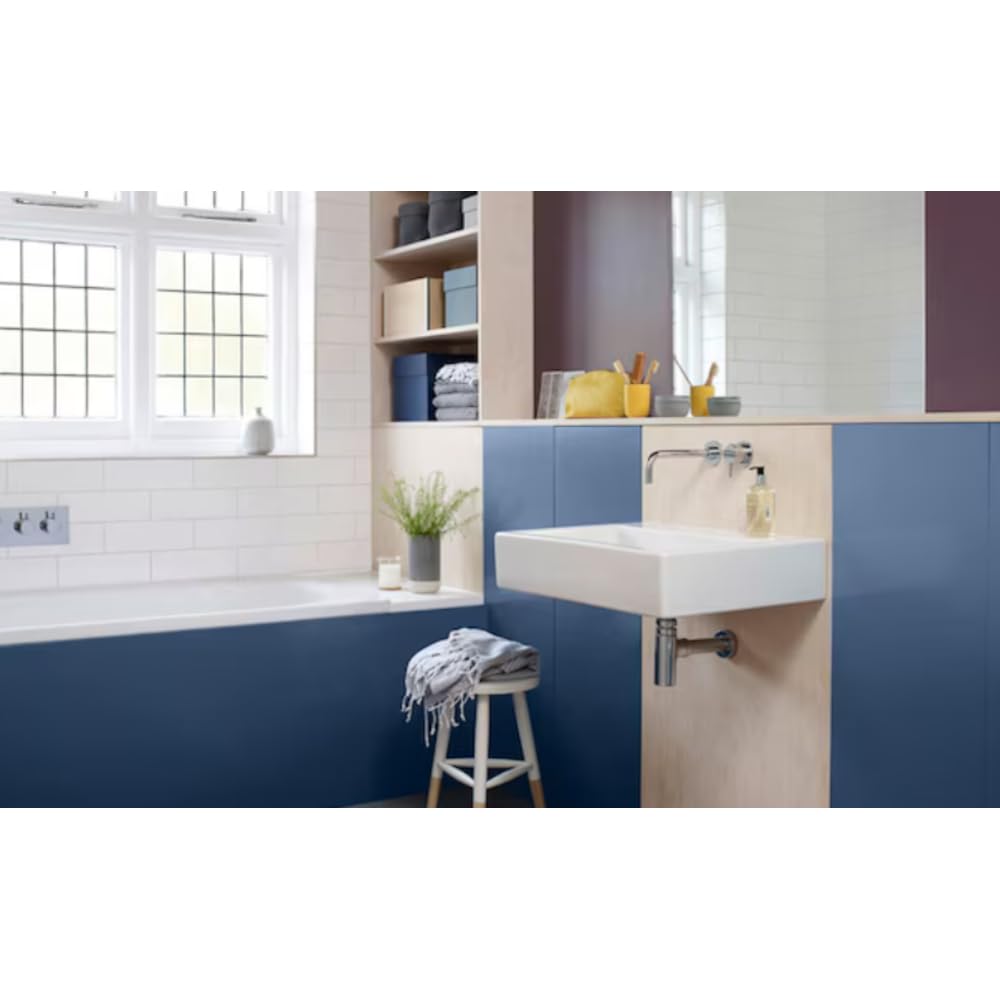 Dulux Fresh up Wandfliesenfarbe Satin, Frische Farbe für Ihr Bad, Weiß, 750 ml