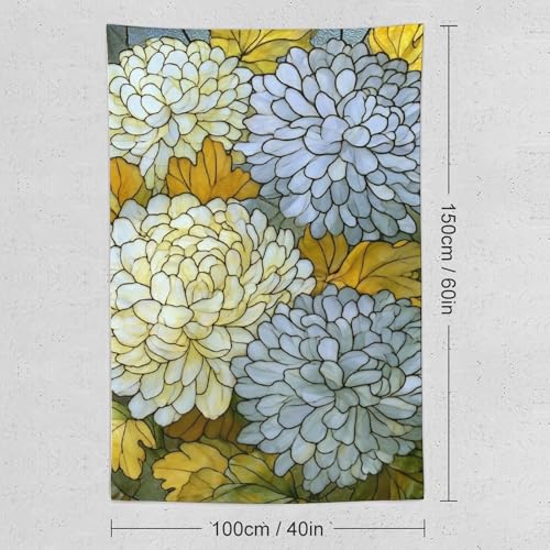 Tenture murale esthétique chrysanthème en polyester premium Jubonexis - 2