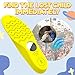 Sifemp Insoles for Airtag Hidden Holder, Tracker Devise Case for Kids, Comfortable Inserts for Shoes，Yellow Dinosaur (Yellow, Foot:5.4-6.1IN/Insole:6.0-6.7IN/7.5C-9.5C)