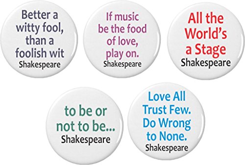 Set of 5 Shakespeare Quote Magnets