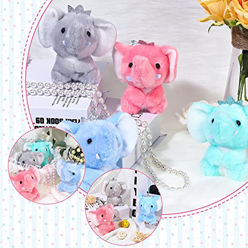 8 Pcs Mini Baby Stuff Animal Small Stuffed Animal Plush Animal Toy Dolls For Boys And Girls Birthday Christmas Party Favors Decoration Goodie Bag Fillers Gift (Elephant ,4 Inches) #TOP4