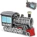 Produktbild große Spardose Eisenbahn/Zug/Lokomotive inkl. Name - mit Verschluss - aus Kunstharz/Polyresin - 17 cm - stabile Sparbüchse - Sparschwein - für Kinde..