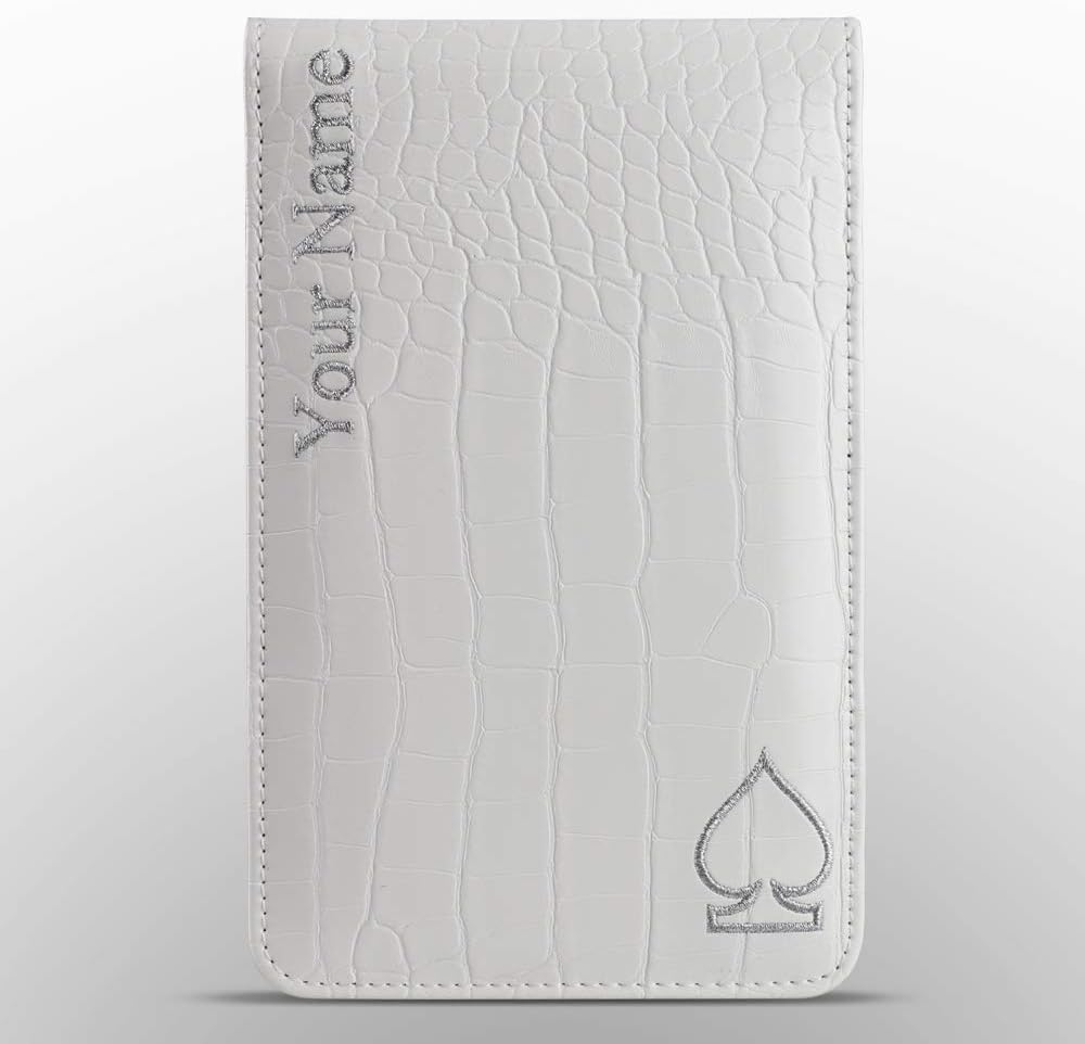 CRAFTSMAN GOLF Crocodile Pattern Golf Scorecard Holder and Yardage Book Cover Case Protector Also Accept Custom Order with Your Name Stitched Customization Version