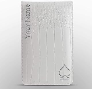 Crocodile Pattern Golf Scorecard Holder and Yardage Book Cover Case Protector Also Accept Custom Order with Your Name Stitched Customization Version