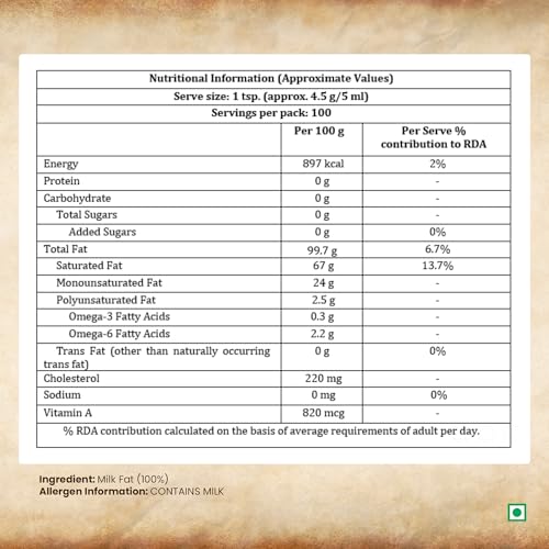 Image of Dabur A2 Cow Ghee - 500ml | Rich in Vitamin A & Antioxidant properties | Made with Bilona method | Helps balance Vata & Pitta Dosha | Crafted using milk from A2 desi cows | 100% pure