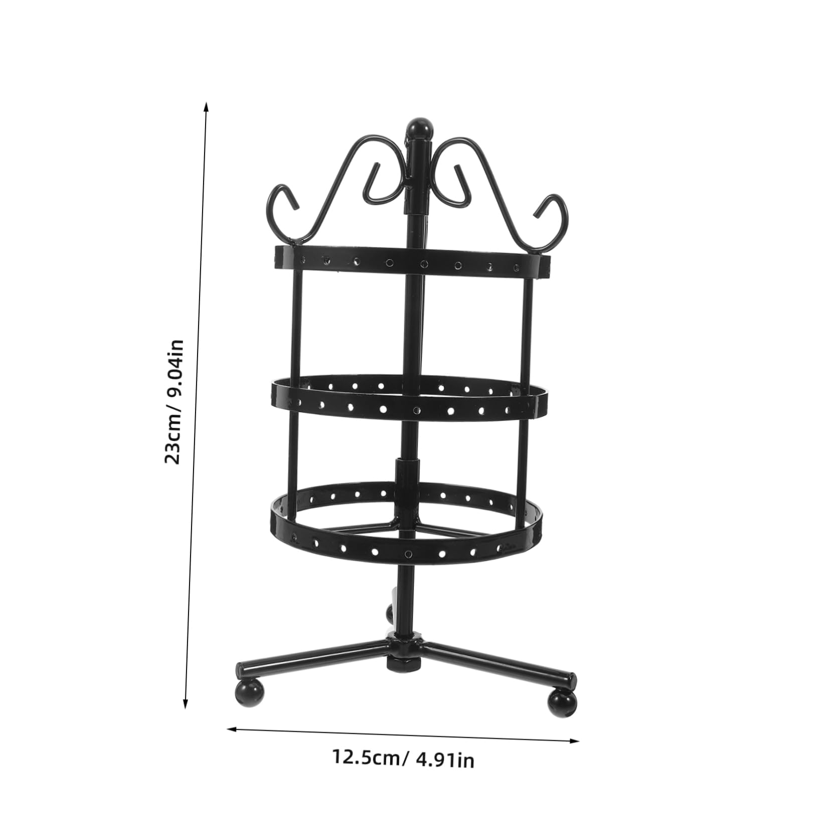 HAWILLOSCH Earring Holder Stand Circular Jewelry Organizer Necklace and Earring Storage Tower