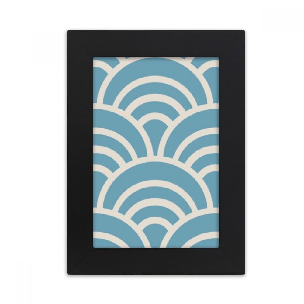Cadre photo noir motif vagues japonaises Edo 10x15 cm par DIYthinker