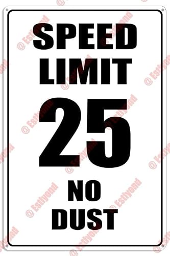 peiyeety Speed Limit 15 Mph NoMiles Per Hour Caution Warning Aluminum Metal Sign 8"X12"