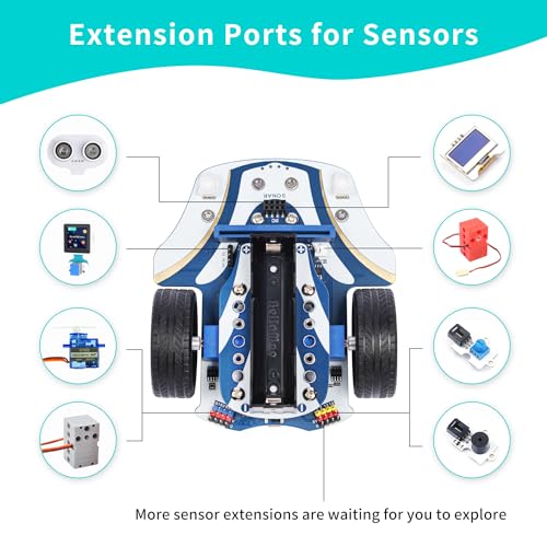 Robot programmable Microbit Cutebot Pro voiture de codage avec moteurs à encodeurs