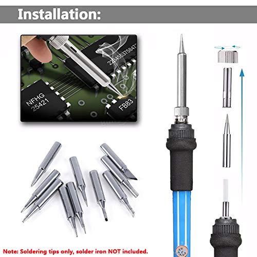 Yakamoz 17Pcs 900M Soldering Iron Tips Solder Welding Replacement Tip Kit For For Hakko, Radio Shack, Tenma, Atten, Quick, Aoyue, Yihua Solder Station #TOP5