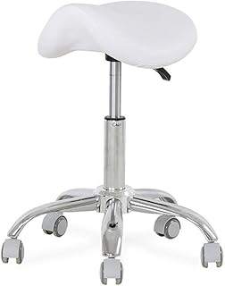 Swivel Stool Chair Height Adjustable Bar Chair Adjustable bar Stool Swivel bar Stool Farmhouse bar stools Kitchen Tall bar stools for Kitchen,Salon,Bar,Office,Massage (Color : White) Efficency
